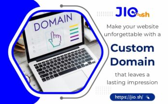 Make your website unforgettable with a custom domain that leaves a lasting impression (Link : https://jio.sh/)