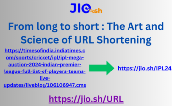 From long to short The Art and Science of URL Shortening (Link : https://jio.sh/)
